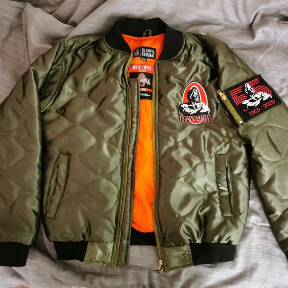 Mr Olympia jacket bomber military green official Joe Weider's Olympia - Picture 1 of 7